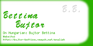 bettina bujtor business card